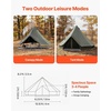 image:imageVEVOR Canvas Bell Tent 4 Seasons Yurt Tent for Camping with Stove Jack Waterproof Breathable with Zipped Detachable Floor Family Camping Glamping Outdoor Hunting PartyDark Green