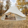image:imageVEVOR Canvas Bell Tent 4 Seasons Yurt Tent for Camping with Stove Jack Waterproof Breathable with Zipped Detachable Floor Family Camping Glamping Outdoor Hunting PartyLight Beige