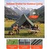 image:imageVEVOR Canvas Bell Tent 4 Seasons Yurt Tent for Camping with Stove Jack Waterproof Breathable with Zipped Detachable Floor Family Camping Glamping Outdoor Hunting PartyDark Green