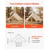image:imageVEVOR Canvas Bell Tent 4 Seasons Yurt Tent for Camping with Stove Jack Waterproof Breathable with Zipped Detachable Floor Family Camping Glamping Outdoor Hunting PartyLight Beige