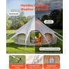 image:imageVEVOR Canvas Bell Tent 4 Seasons Yurt Tent for Camping with Stove Jack Waterproof Breathable with Zipped Detachable Floor Family Camping Glamping Outdoor Hunting PartyBeige