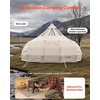 image:imageVEVOR Canvas Bell Tent 4 Seasons Yurt Tent for Camping with Stove Jack Waterproof Breathable with Zipped Detachable Floor Family Camping Glamping Outdoor Hunting PartyBeige