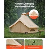 image:imageVEVOR Canvas Bell Tent 4 Seasons Yurt Tent for Camping with Stove Jack Waterproof Breathable with Zipped Detachable Floor Family Camping Glamping Outdoor Hunting PartyLight Beige
