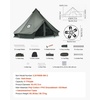 image:imageVEVOR Canvas Bell Tent 4 Seasons Yurt Tent for Camping with Stove Jack Waterproof Breathable with Zipped Detachable Floor Family Camping Glamping Outdoor Hunting PartyDark Green