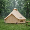 image:imageVEVOR Canvas Bell Tent 4 Seasons Yurt Tent for Camping with Stove Jack Waterproof Breathable with Zipped Detachable Floor Family Camping Glamping Outdoor Hunting PartyLight Beige