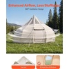 image:imageVEVOR Canvas Bell Tent 4 Seasons Yurt Tent for Camping with Stove Jack Waterproof Breathable with Zipped Detachable Floor Family Camping Glamping Outdoor Hunting PartyBeige