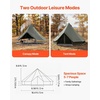 image:imageVEVOR Canvas Bell Tent 4 Seasons Yurt Tent for Camping with Stove Jack Waterproof Breathable with Zipped Detachable Floor Family Camping Glamping Outdoor Hunting PartyDark Green
