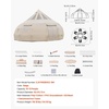 image:imageVEVOR Canvas Bell Tent 4 Seasons Yurt Tent for Camping with Stove Jack Waterproof Breathable with Zipped Detachable Floor Family Camping Glamping Outdoor Hunting PartyBeige