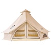 image:imageVEVOR Canvas Bell Tent 4 Seasons Yurt Tent for Camping with Stove Jack Waterproof Breathable with Zipped Detachable Floor Family Camping Glamping Outdoor Hunting PartyLight Beige