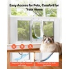image:imageVEVOR Cat Door for Window Adjustable to Fit Window Width 3540 4 Secure Lock Modes Aluminum Frame and HighTransparency Glass Magnetic Closure Weatherproof QuickFit Pet Door for Cats WhiteWhite