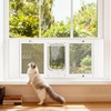image:imageVEVOR Cat Door for Window Adjustable to Fit Window Width 3540 4 Secure Lock Modes Aluminum Frame and HighTransparency Glass Magnetic Closure Weatherproof QuickFit Pet Door for Cats WhiteWhite
