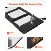 image:imageVEVOR Cat Door for Window Adjustable to Fit Window Width 3540 4 Secure Lock Modes Aluminum Frame and HighTransparency Glass Magnetic Closure Weatherproof QuickFit Pet Door for Cats WhiteBlack
