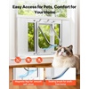 image:imageVEVOR Cat Door for Window Adjustable to Fit Window Width 3540 4 Secure Lock Modes Aluminum Frame and HighTransparency Glass Magnetic Closure Weatherproof QuickFit Pet Door for Cats WhiteWhite