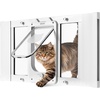 image:imageVEVOR Cat Door for Window Adjustable to Fit Window Width 3540 4 Secure Lock Modes Aluminum Frame and HighTransparency Glass Magnetic Closure Weatherproof QuickFit Pet Door for Cats WhiteWhite