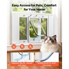 image:imageVEVOR Cat Door for Window Adjustable to Fit Window Width 3540 4 Secure Lock Modes Aluminum Frame and HighTransparency Glass Magnetic Closure Weatherproof QuickFit Pet Door for Cats WhiteWhite