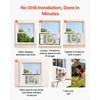image:imageVEVOR Cat Door for Window Adjustable to Fit Window Width 3540 4 Secure Lock Modes Aluminum Frame and HighTransparency Glass Magnetic Closure Weatherproof QuickFit Pet Door for Cats WhiteWhite