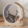 image:imageVEVOR Cat Exercise Wheel Large Cat Treadmill Wheel for Indoor Cats 358 inch Cat Running Wheel with Detachable Carpet and Cat Teaser for RunningWalkingTraining Suitable for Most CatsNatural Wood358in