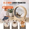 image:imageVEVOR Cat Exercise Wheel Large Cat Treadmill Wheel for Indoor Cats 358 inch Cat Running Wheel with Detachable Carpet and Cat Teaser for RunningWalkingTraining Suitable for Most CatsNatural Wood358in