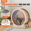 image:imageVEVOR Cat Exercise Wheel Large Cat Treadmill Wheel for Indoor Cats 358 inch Cat Running Wheel with Detachable Carpet and Cat Teaser for RunningWalkingTraining Suitable for Most CatsNatural Wood295in