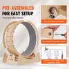 image:imageVEVOR Cat Exercise Wheel Large Cat Treadmill Wheel for Indoor Cats 358 inch Cat Running Wheel with Detachable Carpet and Cat Teaser for RunningWalkingTraining Suitable for Most CatsNatural Wood52in