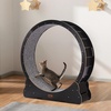 image:imageVEVOR Cat Exercise Wheel Large Cat Treadmill Wheel for Indoor Cats 358 inch Cat Running Wheel with Detachable Carpet and Cat Teaser for RunningWalkingTraining Suitable for Most CatsBlack433in