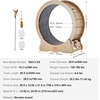 image:imageVEVOR Cat Exercise Wheel Large Cat Treadmill Wheel for Indoor Cats 358 inch Cat Running Wheel with Detachable Carpet and Cat Teaser for RunningWalkingTraining Suitable for Most CatsNatural Wood295in