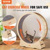 image:imageVEVOR Cat Exercise Wheel Large Cat Treadmill Wheel for Indoor Cats 358 inch Cat Running Wheel with Detachable Carpet and Cat Teaser for RunningWalkingTraining Suitable for Most CatsNatural Wood52in