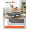 image:imageVEVOR Chew Proof Elevated Dog Bed Portable Raised Dog Cot with Aluminum Tube Metal Frame and Breathable Textilene Mesh Indoor amp Outdoor Pet Cooling Raised Hammock Bed L GrayL