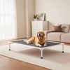 image:imageVEVOR Chew Proof Elevated Dog Bed Portable Raised Dog Cot with Aluminum Tube Metal Frame and Breathable Textilene Mesh Indoor amp Outdoor Pet Cooling Raised Hammock Bed L GrayXL