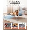 image:imageVEVOR Chew Proof Elevated Dog Bed Portable Raised Dog Cot with Aluminum Tube Metal Frame and Breathable Textilene Mesh Indoor amp Outdoor Pet Cooling Raised Hammock Bed L GrayXL