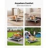 image:imageVEVOR Chew Proof Elevated Dog Bed Portable Raised Dog Cot with Aluminum Tube Metal Frame and Breathable Textilene Mesh Indoor amp Outdoor Pet Cooling Raised Hammock Bed L GrayL