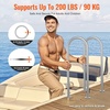 image:imageVEVOR Dock Boarding Handrail 36 x 13 inch Swimming Pool Railing Aluminum with Base Plate for IndoorOutdoor Pools Boat Safety Railing for Decks RustProof Grab Bar with Accessories for Spas Docks