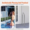 image:imageVEVOR Dock Boarding Handrail 36 x 13 inch Swimming Pool Railing Aluminum with Base Plate for IndoorOutdoor Pools Boat Safety Railing for Decks RustProof Grab Bar with Accessories for Spas Docks