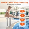 image:imageVEVOR Dock Boarding Handrail 36 x 13 inch Swimming Pool Railing Aluminum with Base Plate for IndoorOutdoor Pools Boat Safety Railing for Decks RustProof Grab Bar with Accessories for Spas Docks