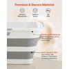 image:imageVEVOR Dog Bathtub Elevated Dog Bath Tub 2 in 1 Collapsible Pet Bathing Grooming Wash Station Portable Foldable SpaceSaving Builtin Drain Outlet with Drain Hose for Small Pet Cat Gray amp White  Stable amp Secure Support UserFriendly DesignGray White