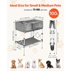 image:imageVEVOR Dog Bathtub Elevated Dog Bath Tub 2 in 1 Collapsible Pet Bathing Grooming Wash Station Portable Foldable SpaceSaving Builtin Drain Outlet with Drain Hose for Small Pet Cat Gray amp White  Stable amp Secure Support UserFriendly DesignGray