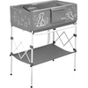 image:imageVEVOR Dog Bathtub Elevated Dog Bath Tub 2 in 1 Collapsible Pet Bathing Grooming Wash Station Portable Foldable SpaceSaving Builtin Drain Outlet with Drain Hose for Small Pet Cat Gray amp White  Stable amp Secure Support UserFriendly DesignGray