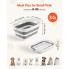 image:imageVEVOR Dog Bathtub Elevated Dog Bath Tub 2 in 1 Collapsible Pet Bathing Grooming Wash Station Portable Foldable SpaceSaving Builtin Drain Outlet with Drain Hose for Small Pet Cat Gray amp White  Stable amp Secure Support UserFriendly DesignGray White