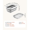 image:imageVEVOR Dog Bathtub Elevated Dog Bath Tub 2 in 1 Collapsible Pet Bathing Grooming Wash Station Portable Foldable SpaceSaving Builtin Drain Outlet with Drain Hose for Small Pet Cat Gray amp White  Stable amp Secure Support UserFriendly DesignGray White