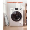 image:imageVEVOR Dog Bathtub Elevated Dog Bath Tub 2 in 1 Collapsible Pet Bathing Grooming Wash Station Portable Foldable SpaceSaving Builtin Drain Outlet with Drain Hose for Small Pet Cat Gray amp White  Stable amp Secure Support UserFriendly DesignGray White