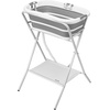 image:imageVEVOR Dog Bathtub Elevated Dog Bath Tub 2 in 1 Collapsible Pet Bathing Grooming Wash Station Portable Foldable SpaceSaving Builtin Drain Outlet with Drain Hose for Small Pet Cat Gray amp White  Stable amp Secure Support UserFriendly DesignGray  White