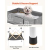 image:imageVEVOR Dog Bathtub Elevated Dog Bath Tub 2 in 1 Collapsible Pet Bathing Grooming Wash Station Portable Foldable SpaceSaving Builtin Drain Outlet with Drain Hose for Small Pet Cat Gray amp White  Stable amp Secure Support UserFriendly DesignGray