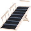 image:imageVEVOR Dog Ramp Folding Pet Ramp for Bed Adjustable Dog Ramp for Small Large Old Dogs amp Cats Wooden Pet Ramp with 393 Long Ramp Adjustable from 15 to 22 Suitable for Couch Sofa Car472x165x24 in