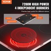 image:imageVEVOR Electric Ceramic Cooktop Builtin Electric Stove Top with Glass Panel Knob Control 11 Heat Levels for Diverse Cooking Requirements 30inch4burners220V30IN
