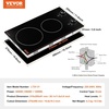 image:imageVEVOR Electric Ceramic Cooktop Builtin Electric Stove Top with Glass Panel Knob Control 11 Heat Levels for Diverse Cooking Requirements 30inch4burners220V12 IN