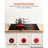 image:imageVEVOR Electric Ceramic Cooktop Builtin Electric Stove Top with Glass Panel Knob Control 11 Heat Levels for Diverse Cooking Requirements 30inch4burners220V30 IN4 BurnerKnob Control