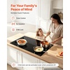 image:imageVEVOR Electric Ceramic Cooktop Builtin Electric Stove Top with Glass Panel Knob Control 11 Heat Levels for Diverse Cooking Requirements 30inch4burners220V36 IN5 BurnerKnob Control