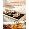 image:imageVEVOR Electric Ceramic Cooktop Builtin Electric Stove Top with Glass Panel Knob Control 11 Heat Levels for Diverse Cooking Requirements 30inch4burners220V30 IN4 BurnerKnob Control