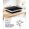 image:imageVEVOR Electric Ceramic Cooktop Builtin Electric Stove Top with Glass Panel Knob Control 11 Heat Levels for Diverse Cooking Requirements 30inch4burners220V24 IN4 BurnerKnob Control
