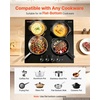 image:imageVEVOR Electric Ceramic Cooktop Builtin Electric Stove Top with Glass Panel Knob Control 11 Heat Levels for Diverse Cooking Requirements 30inch4burners220V24 IN4 BurnerKnob Control